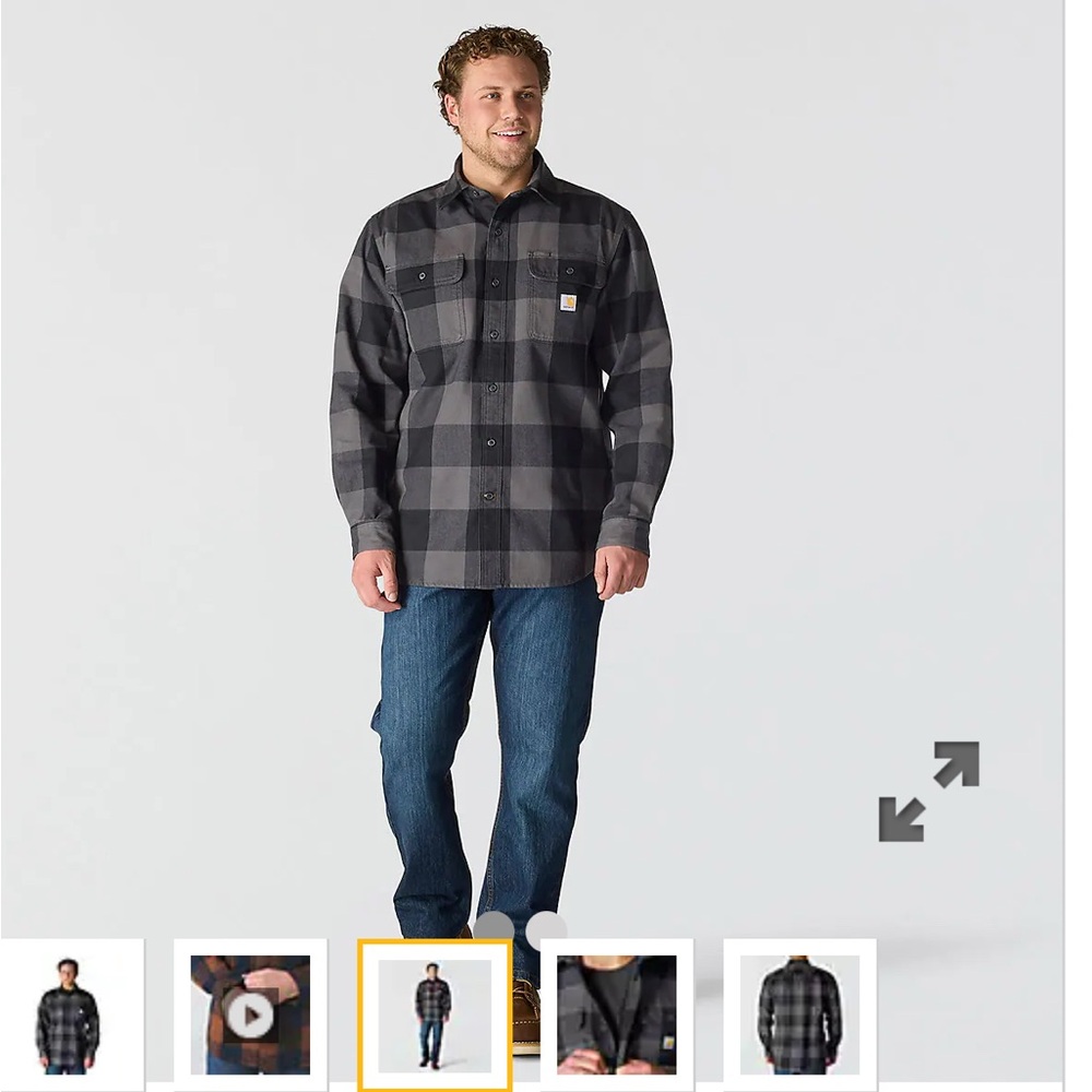 Men's Black Plaid Button-Up Shirt large euc